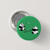 Badminton Pandas Button / Pin / Badge (Voorkant /achterkant)