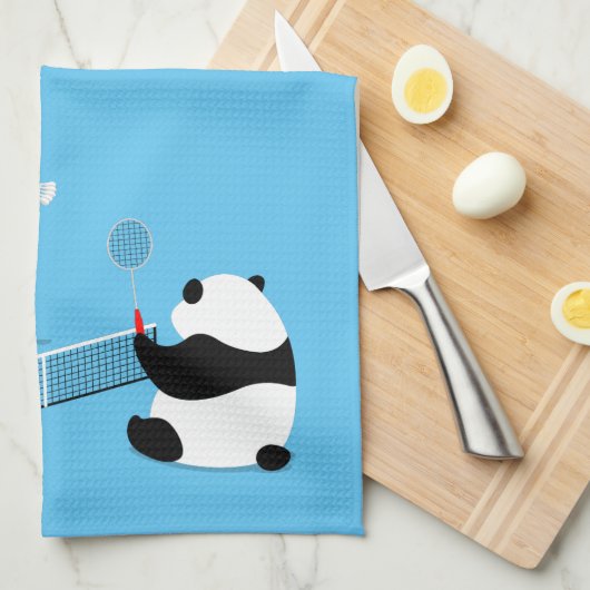 Badminton Pandas Sports Towel Theedoek (Quarter Fold)