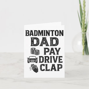 Badminton Pap Pay Drive Clap Grappig Pap Taken Gel Kaart