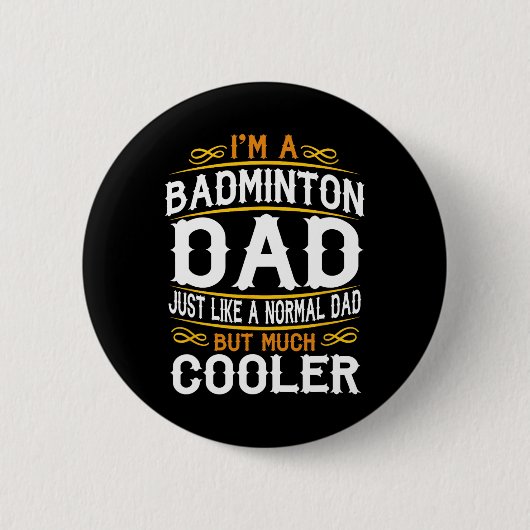 Badminton Pap Ronde Button 5,7 Cm (Voorkant)