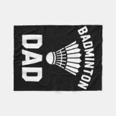 Badminton Papa Shuttle Grappige Badminton Fleece Deken (Voorkant (Horizontaal))