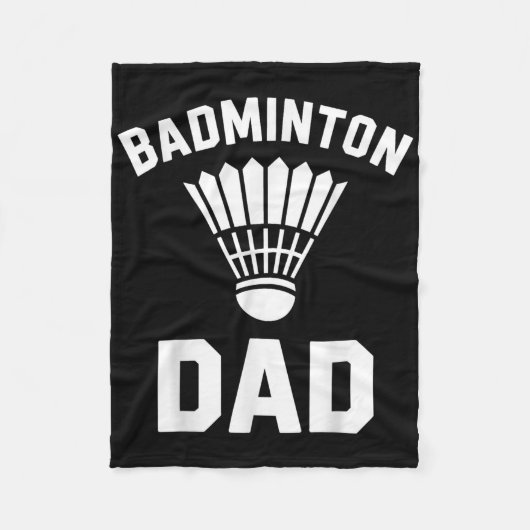 Badminton Papa Shuttle Grappige Badminton Fleece Deken (Voorkant)