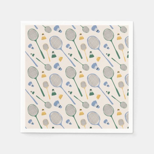 Badminton Papier Servet (Voorkant)