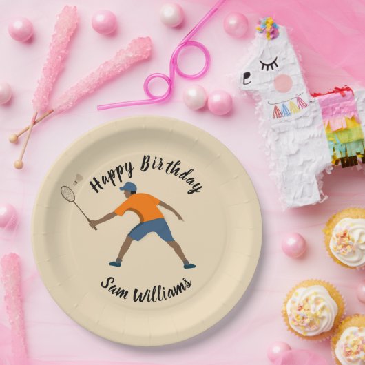 Badminton Papieren Bordje (Feest)