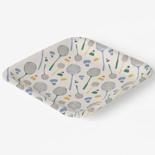 Badminton Papieren Bordje (Gebogen)