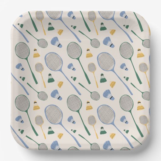 Badminton Papieren Bordje (Voorkant)