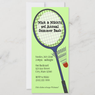 Badminton Party / Picknick Kaart