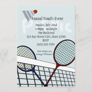 Badminton Party / Picknick Kaart