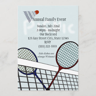 Badminton Party / Picknick Kaart