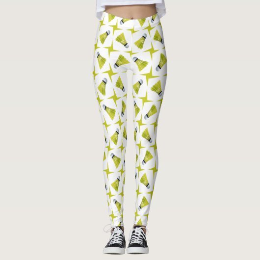 Badminton Pattern - Badminton Leggings - Shuttle (Voorkant)