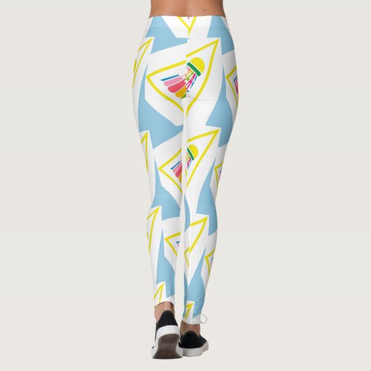 Badminton Pattern - Badminton Leggings - Shuttle (Achterkant)