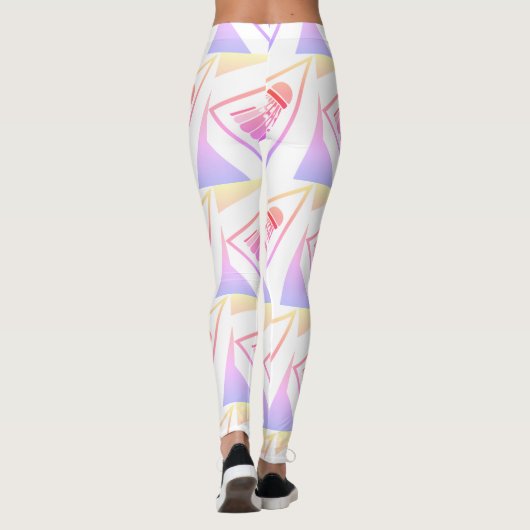 Badminton Pattern - Badminton Leggings - Shuttle (Achterkant)