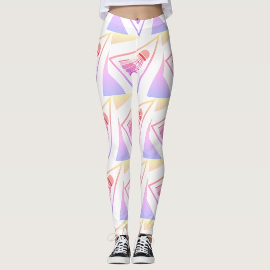 Badminton Pattern - Badminton Leggings - Shuttle (Voorkant)
