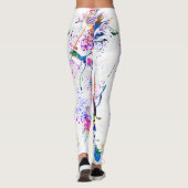 Badminton Pattern - Leggings voor Badminton Player (Achterkant)