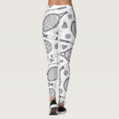 Badminton Pattern - Tennis Leggings - Squash (Achterkant)