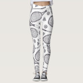 Badminton Pattern - Tennis Leggings - Squash (Voorkant)