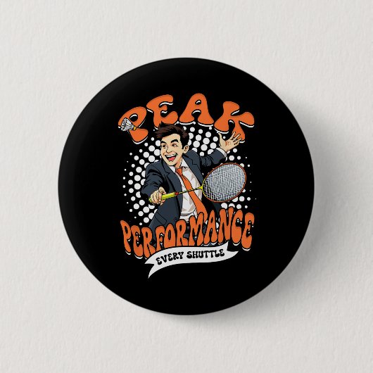 Badminton Peak prestaties voor elke shuttle Ronde Button 5,7 Cm (Voorkant)