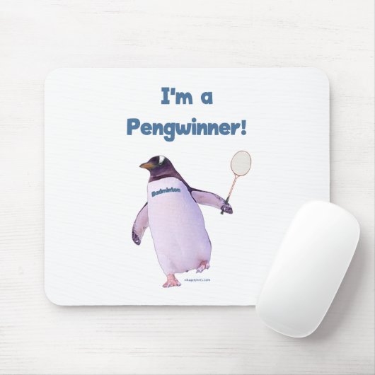 Badminton Penguin Muismat (Met muis)