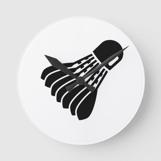 Badminton-pictogram Ronde Klok (Voorkant)