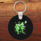 Badminton Pion Energetische Uitbarsting Sleutelhanger (Voorkant)