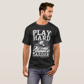 Badminton Play Hard Shuttle Harder  T-shirt (Voorkant volledig)
