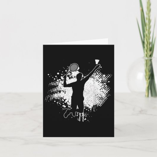 Badminton Player Badminton Kaart (Voorkant)