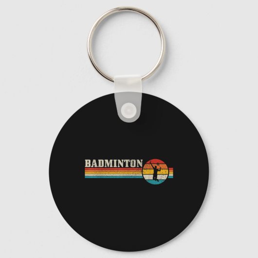 Badminton Player Badminton Sleutelhanger (Voorkant)