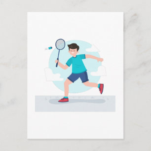 Badminton Player Briefkaart