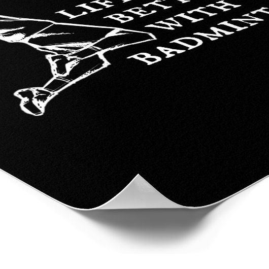 Badminton Player-cadeaus Poster (Hoek)