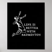 Badminton Player-cadeaus Poster (Voorkant)