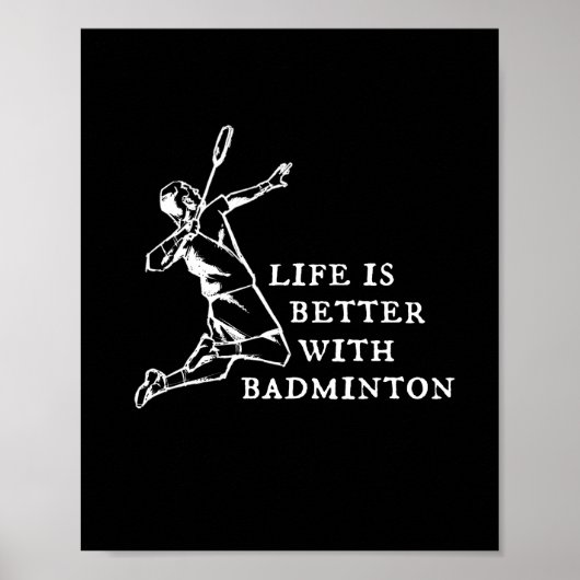 Badminton Player-cadeaus Poster (Voorkant)