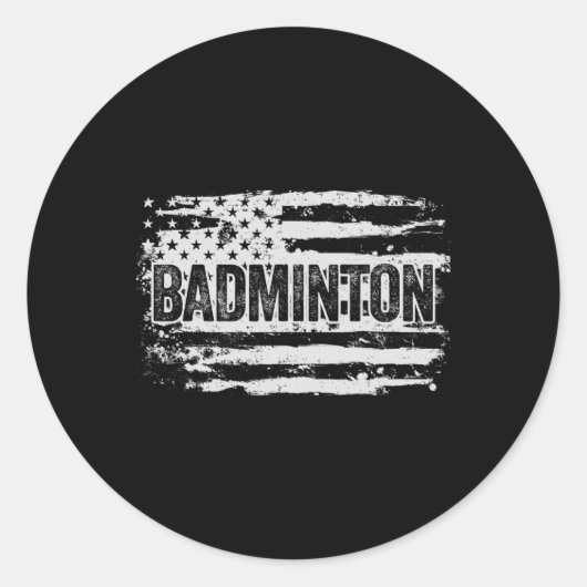 Badminton Player-cadeaus Ronde Sticker (Voorkant)