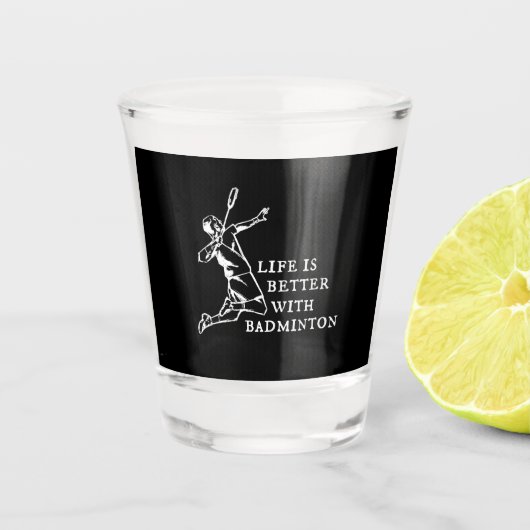 Badminton Player-cadeaus Shot Glas (Voorkant)