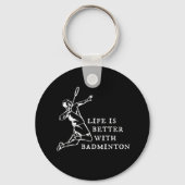 Badminton Player-cadeaus Sleutelhanger (Voorkant)