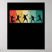 Badminton Player Cool  Retro Art Sport Poster (Voorkant)