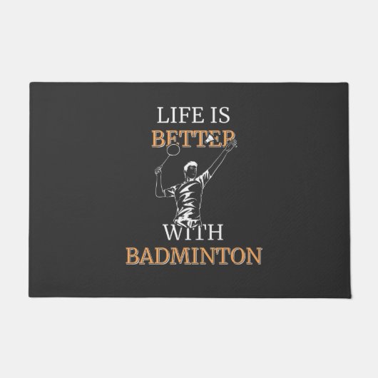 Badminton Player Deurmat (Voorkant)