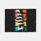 Badminton Player Evolution Shuttle Badminton Racke Fleece Deken (Voorkant (Horizontaal))