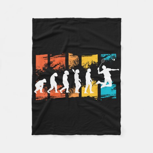 Badminton Player Evolution Shuttle Badminton Racke Fleece Deken (Voorkant)