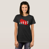 Badminton Player Evolution Sports Coach Graphic T-shirt (Voorkant volledig)