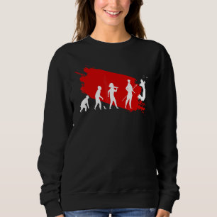 Badminton Player Evolution Sports Coach Graphic Trui