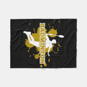 Badminton Player Fleece Deken (Voorkant (Horizontaal))