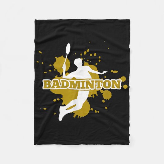 Badminton Player Fleece Deken (Voorkant)