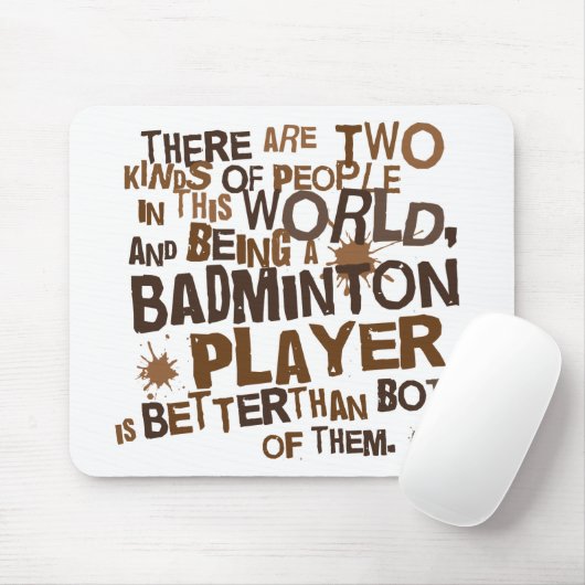 Badminton Player (Funny) Gift Muismat (Met muis)