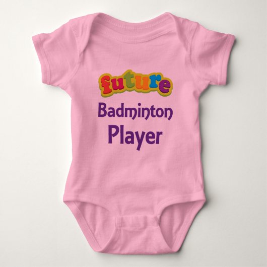 Badminton Player (Future) voor het kind Romper (Voorkant)