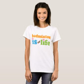 Badminton Player Gift Girls T-shirt (Voorkant volledig)