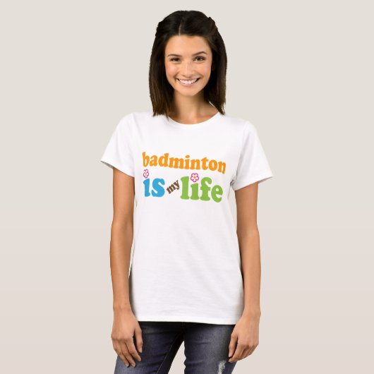 Badminton Player Gift Girls T-shirt (Voorkant volledig)