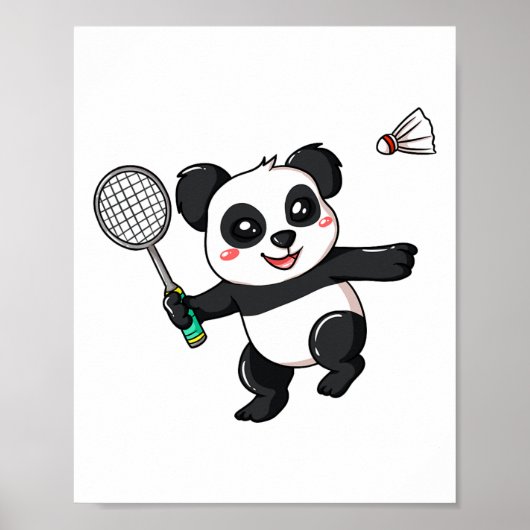 Badminton Player Gift voor Shuttle Lover Poster (Voorkant)