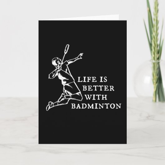Badminton Player Gifts Kaart (Voorkant)