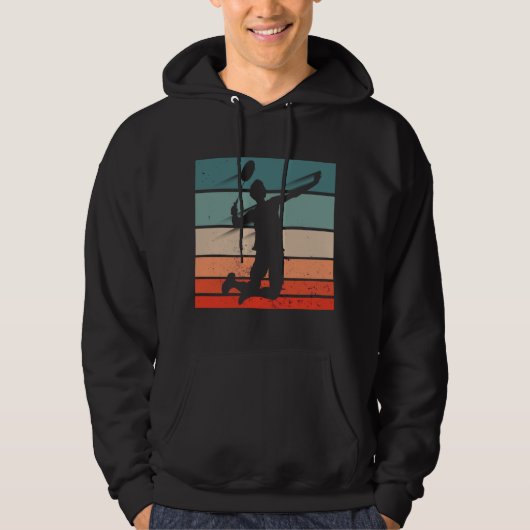 Badminton Player Jump Smash Hoodie (Voorkant)