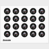 Badminton Player Jumping Ronde Sticker (Vel)